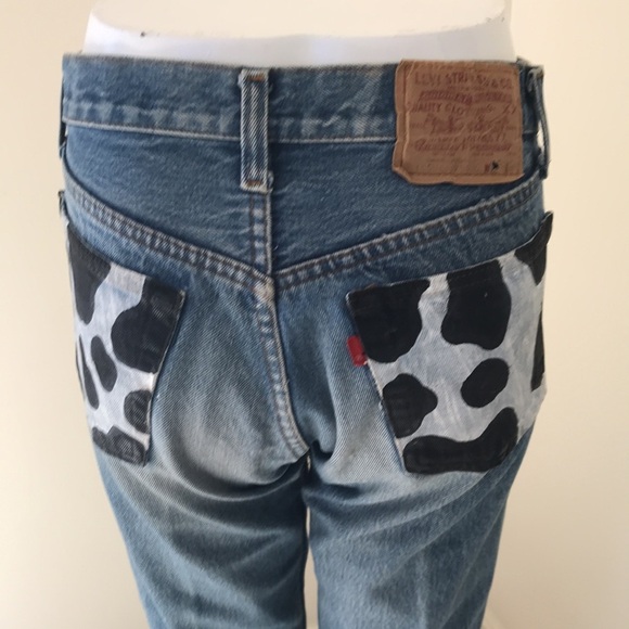 LEVI’S size 6 high waist jeans with appliqué - Picture 5 of 14